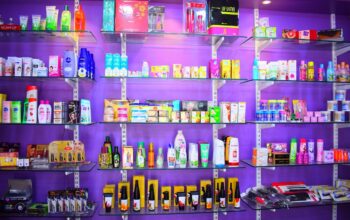 Beauty products store for sale selling cosmetics and jewelry, receiving 50 daily footfalls.