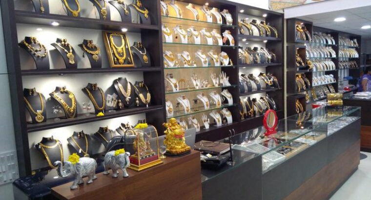 Jewellery store located in the main market, selling gold, silver, platinum and diamonds.