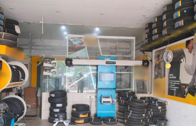 Tires steel wheel dealer store of exclusive brand in Hyderabad that receives 10+ customers daily.